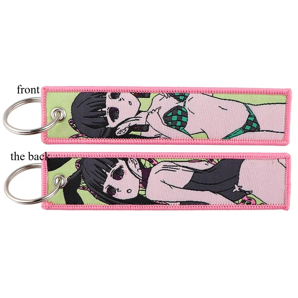 Anime Demon Slayer Blade Weaving Mark Keychain Trendy Fashion Hanging Rope Devil Access Control Pendant Office ID Pendant Gift