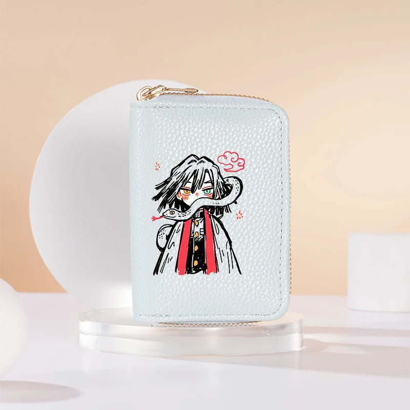 New Demon Slayer Wallet Woman Man Fashion Zipper Wallet Anime Cartoon Coin Purse Man Card Holder Fashion Money Bag Birthday Gift