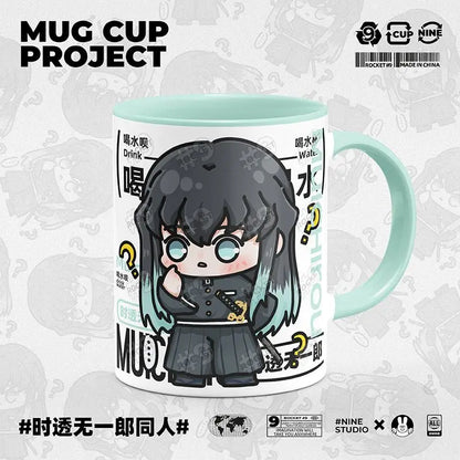 Demon Slayer Kamado Tanjirou Shinazugawa Sanemi creative cartoon ceramic mug home office afternoon tea coffee cup birthday Gifts