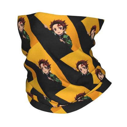 Custom Demones S-Slayer Bandana Winter Neck Warmer Women Windproof Wrap Face Scarf for Ski  Gaiter Headband