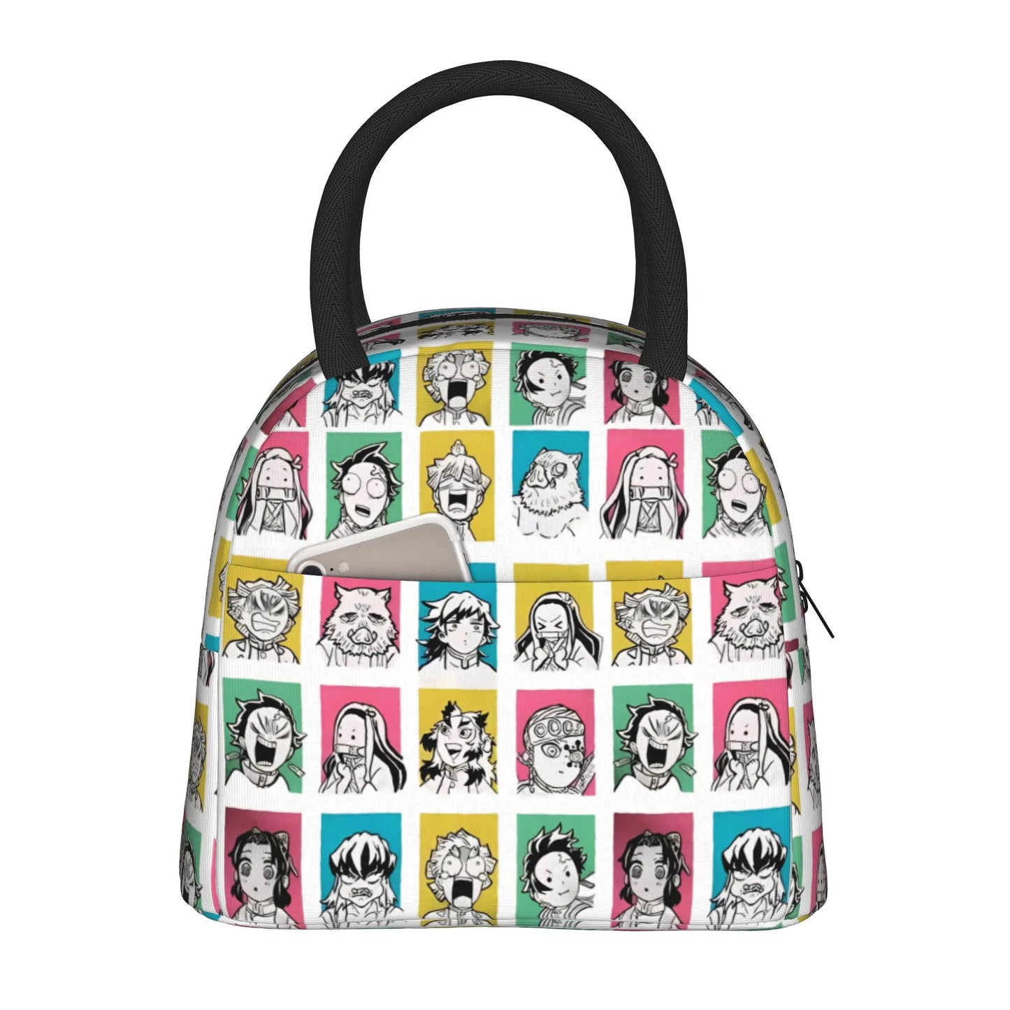 Muichiro Tokito Insulated Lunch Bags High Capacity Demons Anime Lunch Container Thermal Bag Tote Lunch Box Food Handbags