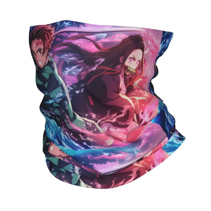 Custom Demones S-Slayer Bandana Winter Neck Warmer Women Windproof Wrap Face Scarf for Ski  Gaiter Headband