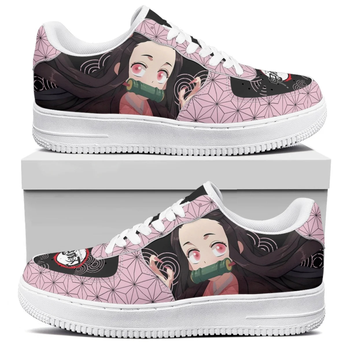 Anime Demon Slayer Sneakers Kamado Tanjirou Low-Top Sports Shoes Couples Board Shoes Customization Leisure Shoes Festival Gift