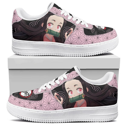 Anime Demon Slayer Sneakers Kamado Tanjirou Low-Top Sports Shoes Couples Board Shoes Customization Leisure Shoes Festival Gift