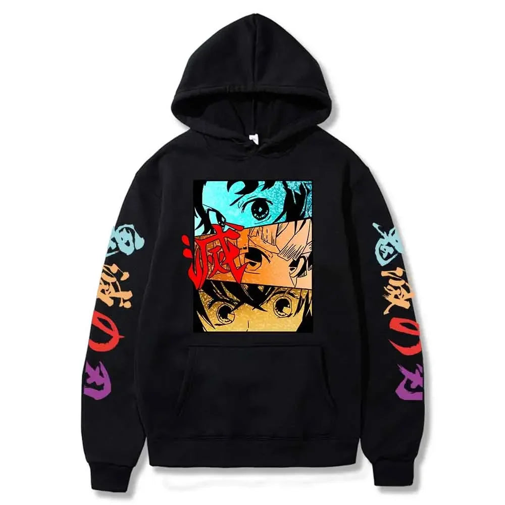 2026 New Demon Slayer Graphic Printed Hoodie Sweatshirt Men's and Women's Hoodie Men's Tops Sports Hoodie Harajuku Y2K Hoodie