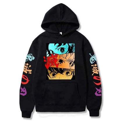 2026 New Demon Slayer Graphic Printed Hoodie Sweatshirt Men's and Women's Hoodie Men's Tops Sports Hoodie Harajuku Y2K Hoodie