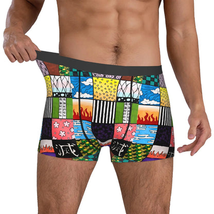 Male Funny D-Demons Slayers Underwear Japanese Manga Boxer Briefs Soft Shorts Panties Underpants