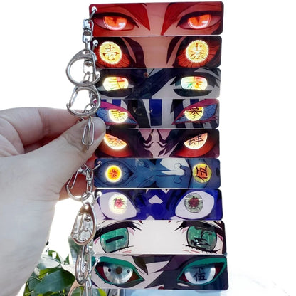 Anime Keychain Kill Ghosts Blade Figures Eyes Decorate Kawaii Acrylic Kamado Tanjirou Backpack Accessories Portable Toy Pendant