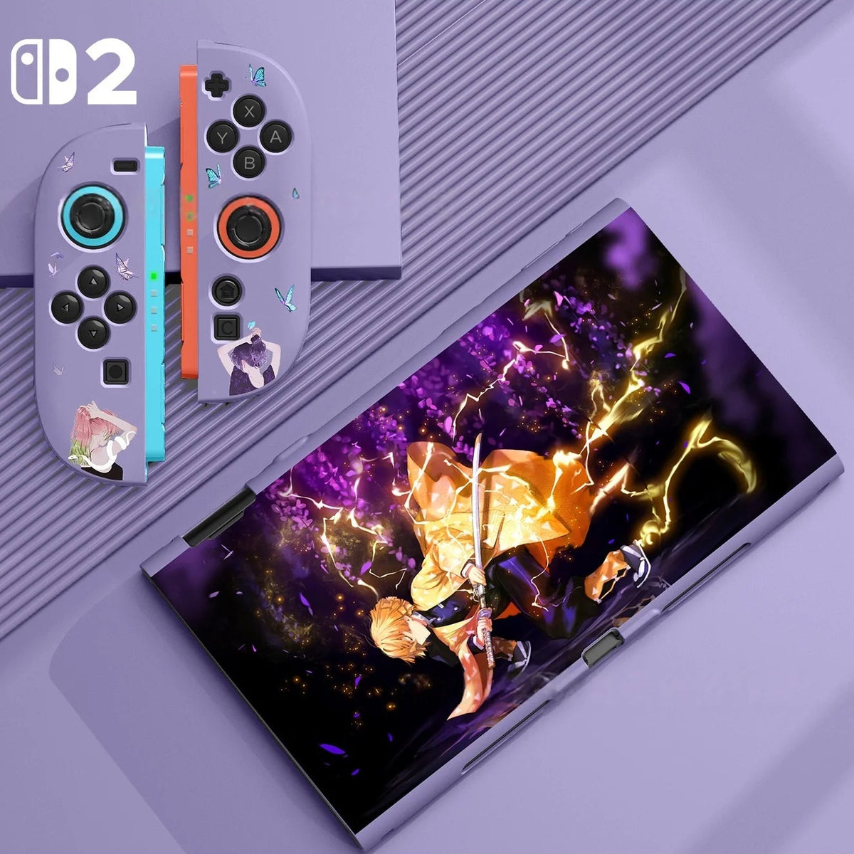 Coque Switch 2 Zenitsu lilas