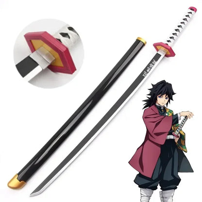 72/104cm Demon Slayer Sword Anime Kimetsu No Yaiba Cosplay Prop Tanjirou Shinobu Real Size Japanese Katana Samurai Sabre Gift