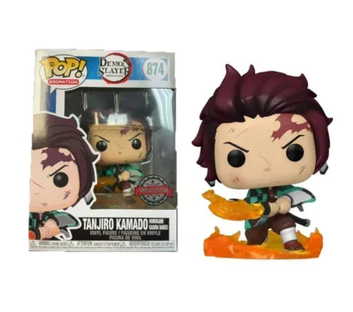 2026 Funko POP Demon Slayer Tanjiro 1304 Kanroji 1306 Rui 1307 Sanemi 1253 Nezuko 1254 Obanai 1395 Action Figures Model Toy Gift