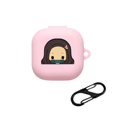 Funko Demon Slayer Earphone Case for Samsung Galaxy Buds 4/4Pro Silicone Wireless Earbuds Cover for Buds Live/Fe/Core With Hook