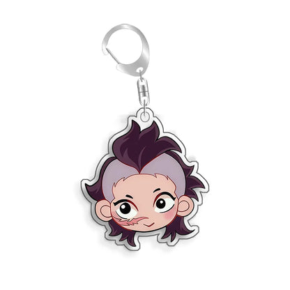 For Demon Slayer Daki Akaza Gyutaro Kokushibo Douma Obanai Iguro Acrylic Selfmade Cartoon Anime Keychain Pendant Toy Gift 5cm