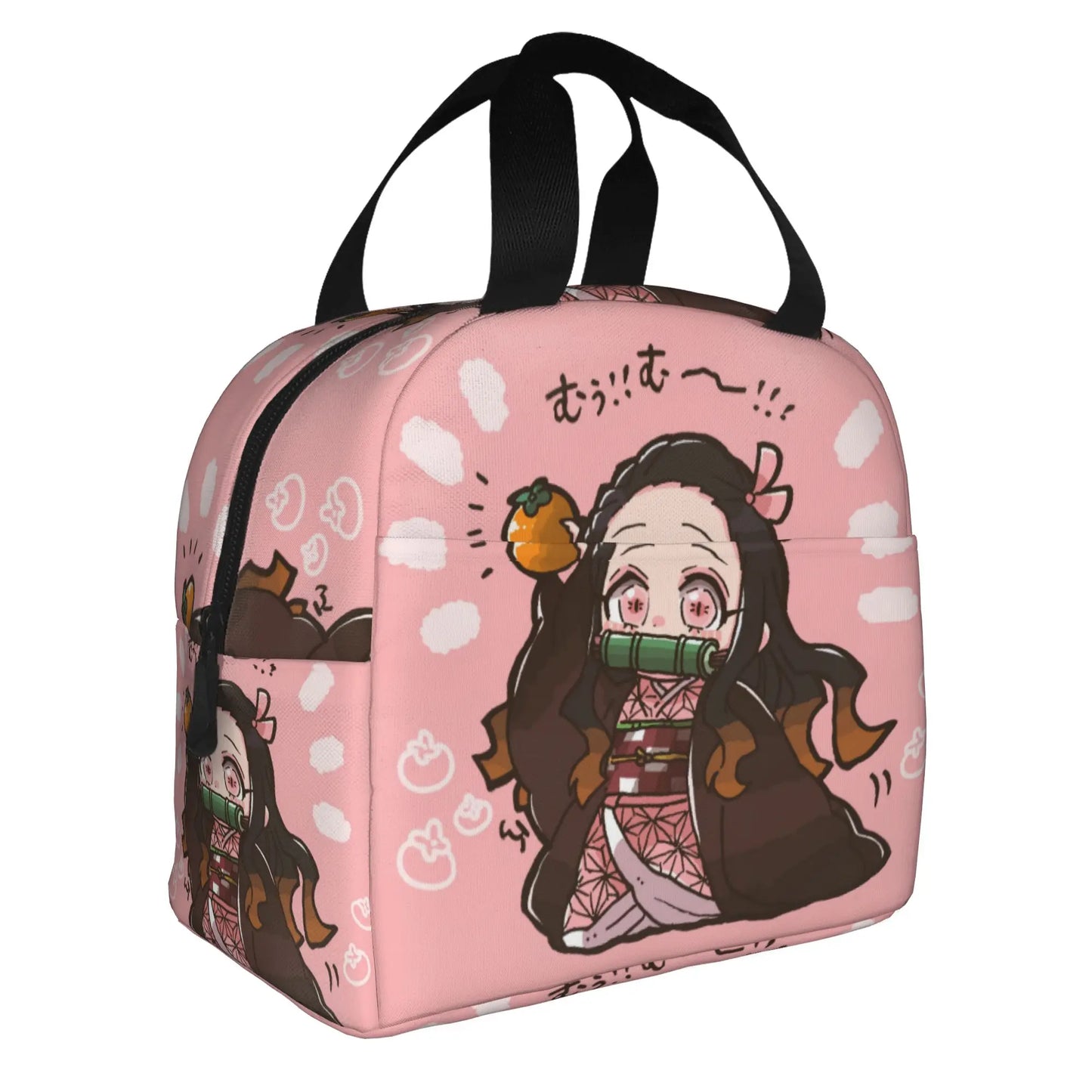 Demon Slayer Manga Anime Resuable Lunch Box for Women Waterproof Kimetsu no Yaiba Thermal Cooler Food Insulated Lunch Bag School