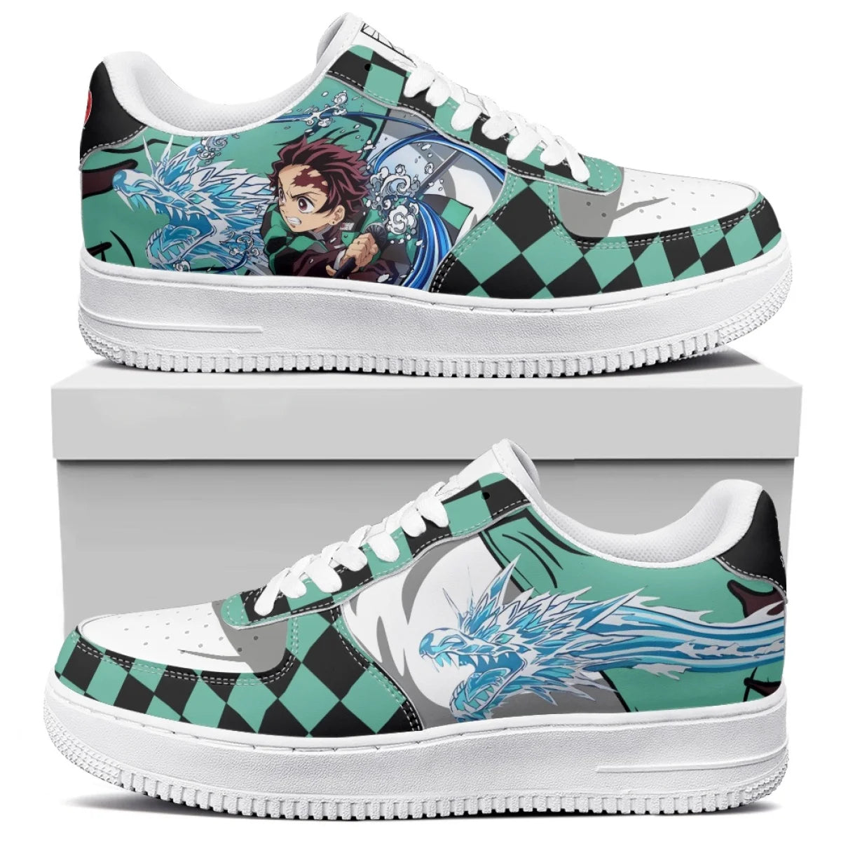 Anime Demon Slayer Sneakers Kamado Tanjirou Low-Top Sports Shoes Couples Board Shoes Customization Leisure Shoes Festival Gift