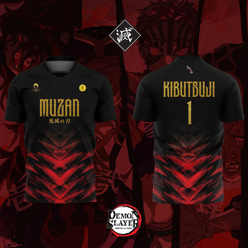 2026 Bandai Demon Slayer Anime MUZAN NO.1 3D Print Football Jersey for Men's Tshirt Summer Sports Casual Tees Kids/Adult Y2K