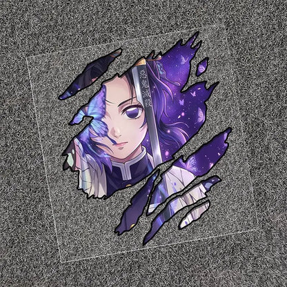 New Demon Slayer Stickers Cartoon Animation Characters Creative Personalized Car Stickers Computer Electric Vehicle Decoration
