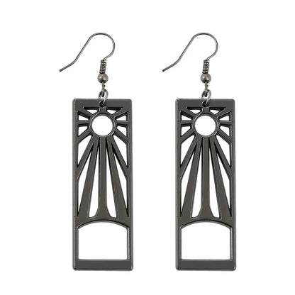 New Demon and The Slayer Metal Earring Popular Cartoon Movie Series Dangle Earring Jewelry for Woman Man Peripheral Souvenirs