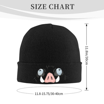 Unisex Rib Knit Cuffed Beanie Demon Slayers anime Accessories Warm Winter Skullies Knitted Caps  Beanies Skullies