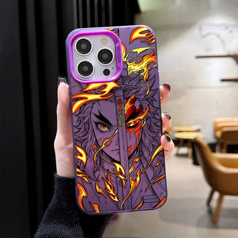 Anime AKAZA KYOJURO Demon Slayer Phone Case for iPhone 12 17 Air Pro Max 16 15 11 14 13 Pro Max XS X XR Plus 8 7 SE 2020 Cover