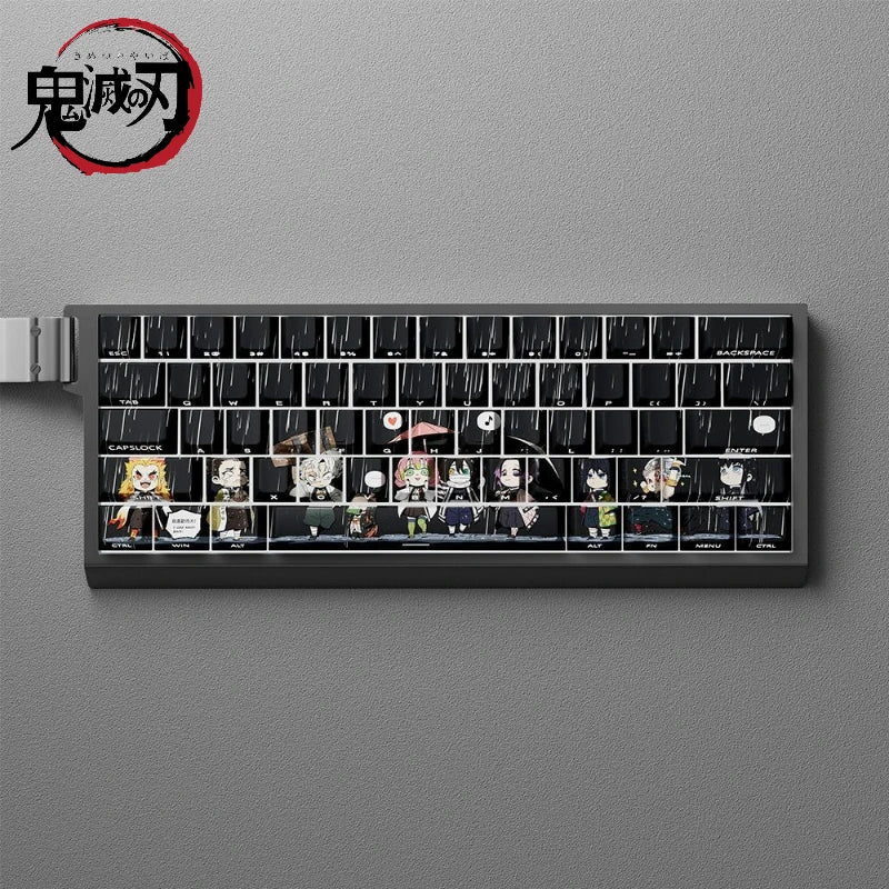 Cartoon Anime Demon Slayer Keycap PBT Material Side Transparent Cherry Height Adapt to mechanical keyboard magnetic axis keys