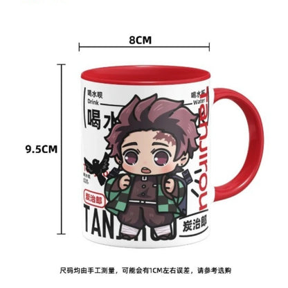Demon Slayer Kamado Tanjirou Shinazugawa Sanemi creative cartoon ceramic mug home office afternoon tea coffee cup birthday Gifts