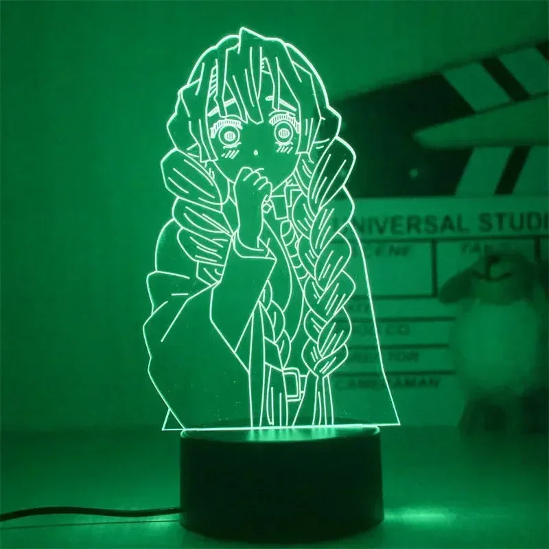 Kimetsu No Yaiba Nezuko Kamado Figure Led Night Light for Bedroom Decor Nightlight Kids Child Table 3d Lamp Demon Slayer Gift