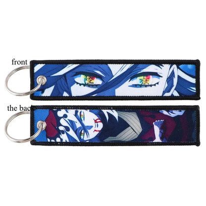 Anime Demon Slayer Blade Weaving Mark Keychain Trendy Fashion Hanging Rope Devil Access Control Pendant Office ID Pendant Gift