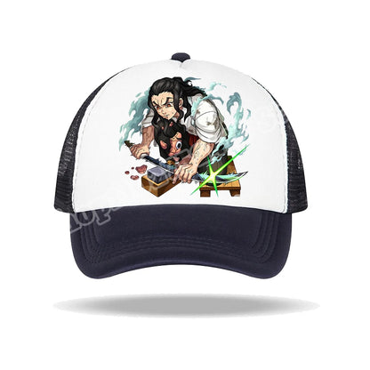 Kids Adults Baseball Caps Demon Slayer Infinity Castle Anime Character Print Sun Hat Cartoon Summer Adjustable Pointy Hats Gifts