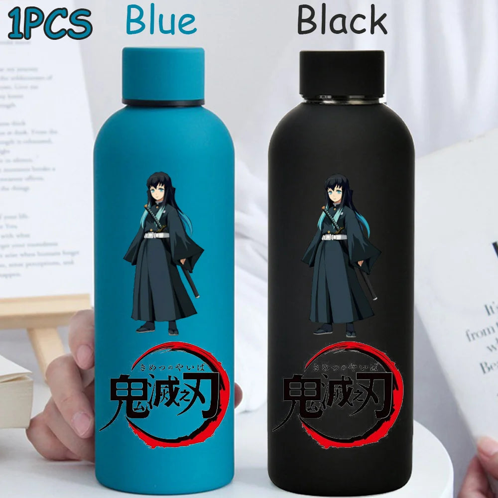 Kimetsu No Yaiba 500ML Insulated Water Cup Game Anime Character Paint Small Mouth Bottle Cartoon Large Capacity Drinking Cup