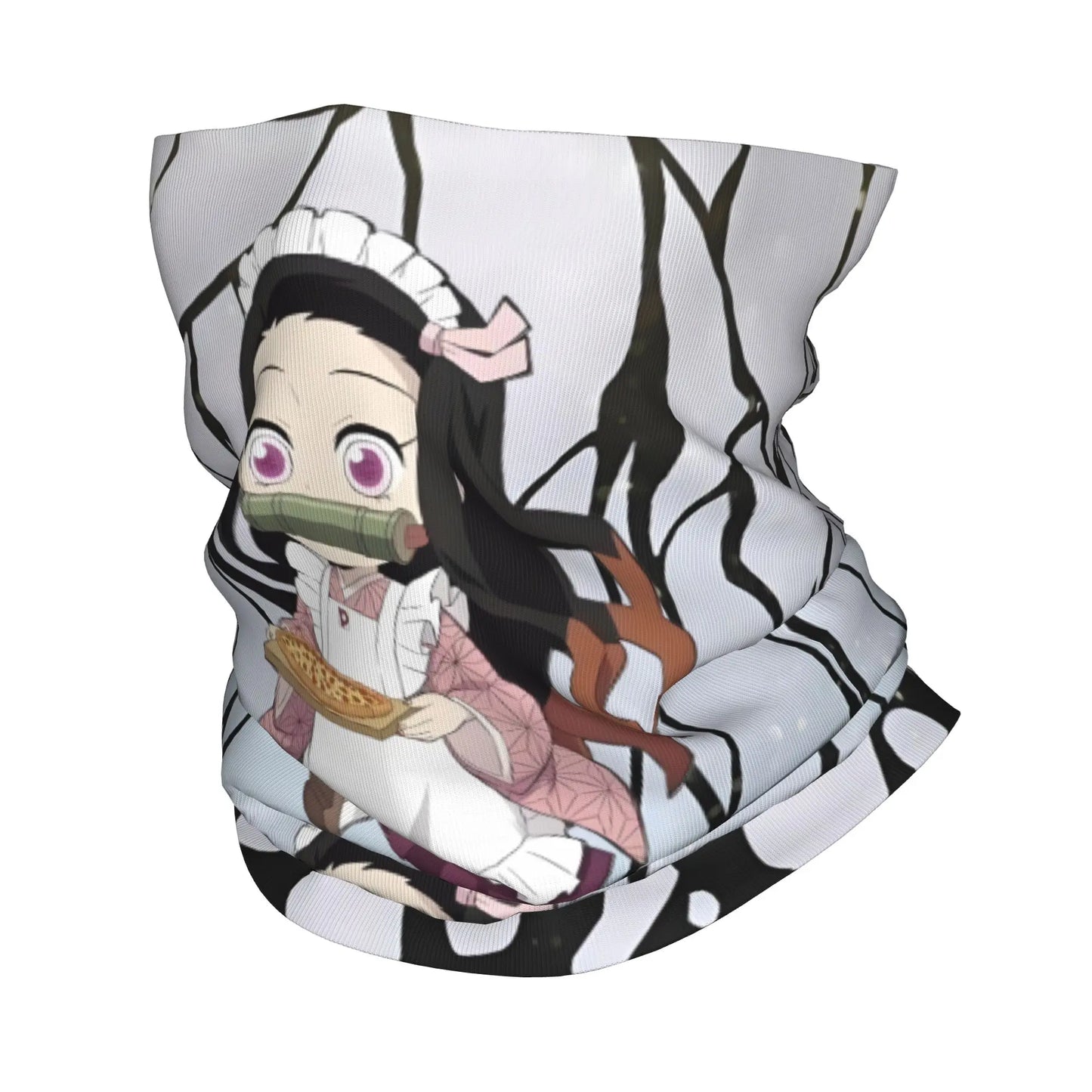 Custom Demones S-Slayer Bandana Winter Neck Warmer Women Windproof Wrap Face Scarf for Ski  Gaiter Headband