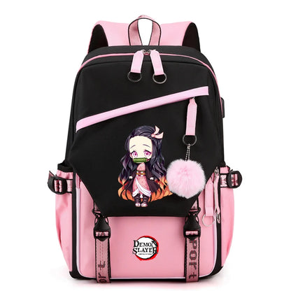 Anime Demon Slayer Backpack Teen Girl Boy Back To School Backpack Children School Bag Women Rucksack Travel Cartoon Bag Mochilas