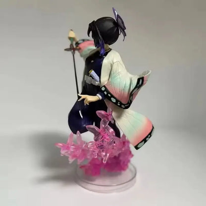 New 18cm Demon Slayer Shinobu Kochou Collectible Anime Figure Pvc Statue Desktop Decoration For Adult Collectors Fans