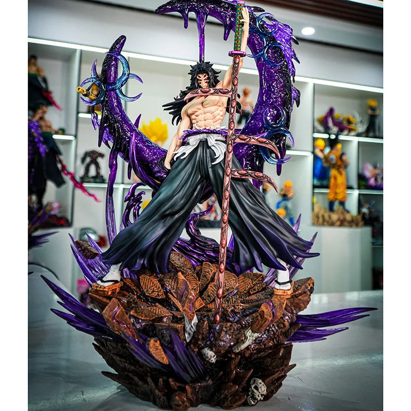 2026 New In Stock 45cm Demon Slayer Anime Figure Kokushibo Figures Pvc Statue Room Decoration Collection Model Gifts Toys