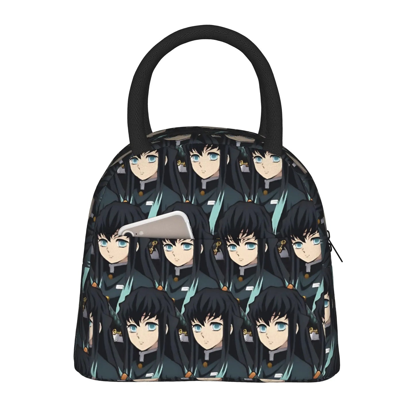 Muichiro Tokito Insulated Lunch Bags High Capacity Demons Anime Lunch Container Thermal Bag Tote Lunch Box Food Handbags