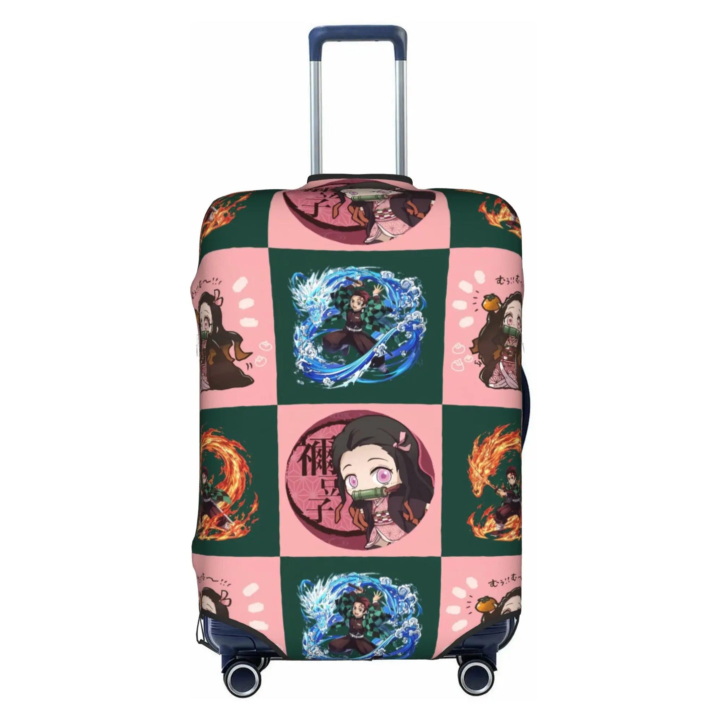 Custom Demon Slayer Kimetsu no Yaiba Travel Luggage Cover Elastic Manga Anime  Suitcase Cover Protector Fit 18-32 Inch