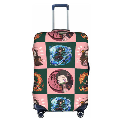 Custom Demon Slayer Kimetsu no Yaiba Travel Luggage Cover Elastic Manga Anime  Suitcase Cover Protector Fit 18-32 Inch