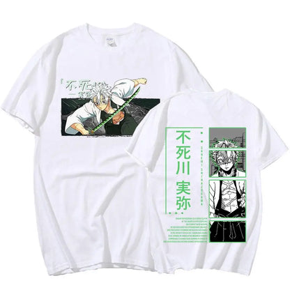 Anime Demon Slayer Shinazugawa Sanemi Graphic T Shirt Kimetsu No Yaiba Short Sleeve T Shirts Fashion Casual T Shirt 2026 Summer