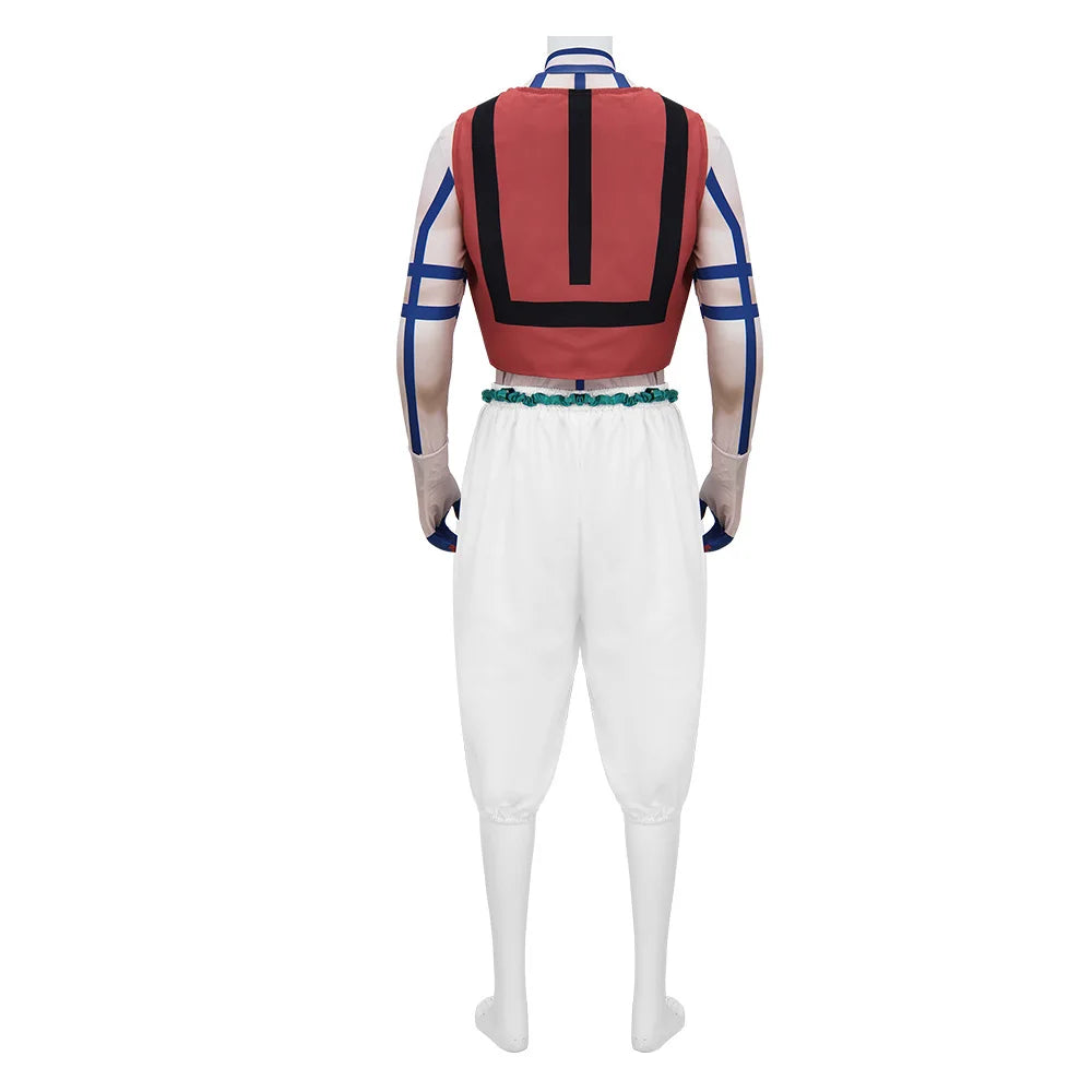 Anime Infinity Castle Akaza Cosplay Costume Men Top Pants Vest Full Set Kimono Uniform Halloween Clothes