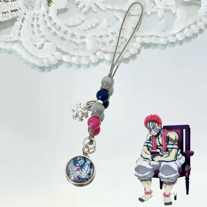 Anime Demon Slayer Periphery Hand Rope Tanjiro Kamado Giyu Tomioka Kyojuro Rengoku 15 styles Keychain Decorations Christmas Gift