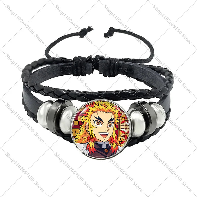 Anime Creative Bracelet Fashion Jewelry Accessories Demon Slayers Cartoon Cute Bracelets Charms Pendant Bangle Birthday Gifts