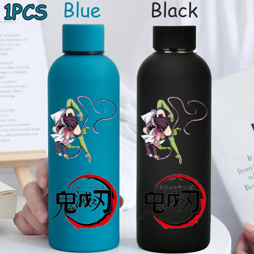 Kimetsu No Yaiba 500ML Insulated Water Cup Game Anime Character Paint Small Mouth Bottle Cartoon Large Capacity Drinking Cup