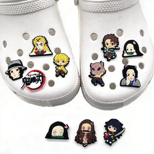 Demon Slayer Anime Shoe White Soft EVA Breathable Hole Shoes Non-slip Indoor Outdoor Beach Casual Slippers Unisex Daily Footwear