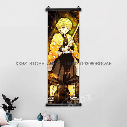 Demon Slayer Scrolls Picture Himejima Gyoumei Wall Art  Tomioka Giyuu Home Decor Rengoku Kyoujurou Hanging Painting Anime Poster