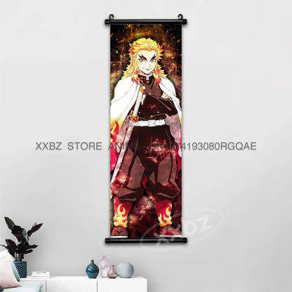 Demon Slayer Scrolls Picture Himejima Gyoumei Wall Art  Tomioka Giyuu Home Decor Rengoku Kyoujurou Hanging Painting Anime Poster