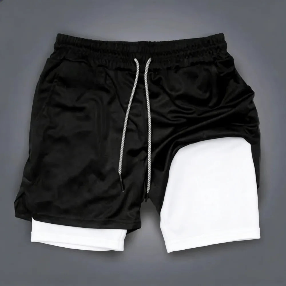 Unisex Demon Slayer Hashibira Inosuke 2026 Summer Shinjuku Anime Printed Loose Trendy Quick Drying Double Layer Sports Shorts