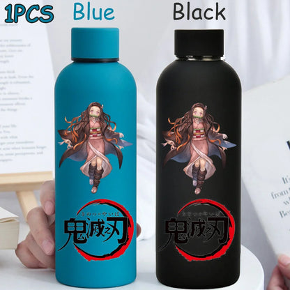 Kimetsu No Yaiba 500ML Insulated Water Cup Game Anime Character Paint Small Mouth Bottle Cartoon Large Capacity Drinking Cup