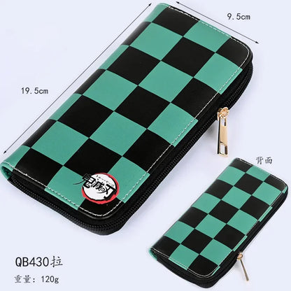 Demon Slayer Anime Cartoon Wallet Kimetsu No Yaiba Tanjirou Nezuko Zenitsu Giyuu Character Printing Zipper Wallet Birthday Gift