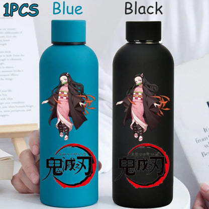 Kimetsu No Yaiba 500ML Insulated Water Cup Game Anime Character Paint Small Mouth Bottle Cartoon Large Capacity Drinking Cup