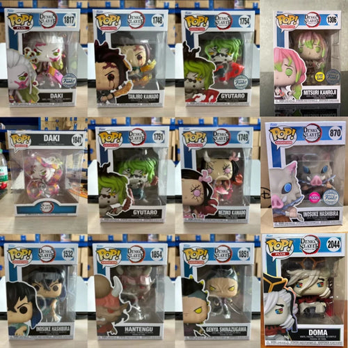 FUNKO POP Original Demon Slayer Blade Mi Douzi TANJIRO KAMADO Muichiro Tokoto Doma Akaza Action Anime Figures Toys Gift Model